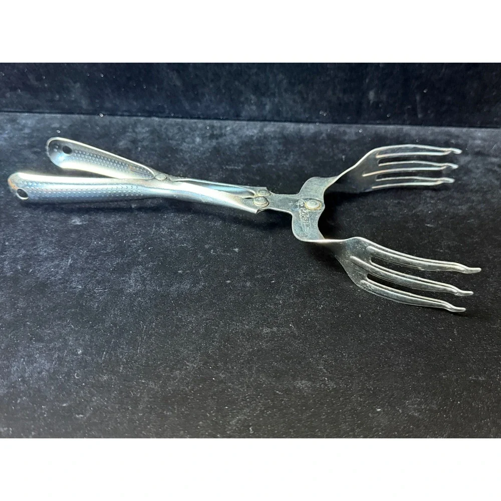 Vintage Popeil Product No. 9 Kitchen Tongs Scissor Fork Meat Pasta Server USA